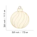 Onbewerkt houten kerstbal ornament DIY blanco houten hangende hanger voor vakantie decoratie - Stijl 1 (10 Houten Schijven & Touwen)