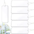 6pcs tarjetas de sitio para silla de boda de acrílico transparente en blanco con cintas - Juego de 6