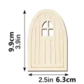 Puerta de hadas de madera sin terminar decoración artesanal en miniatura diseño de arco - N.º 4 (1 pieza)