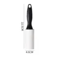 Portable pet hair lint roller remover with tearable sticky paper for home clothes fabric cleaning - Black