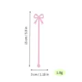 Pink acrylic cocktail stirrer with bow design, 15cm length for party drink decoration SKU. - Style G