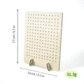 Wooden earring holder display stand desktop jewelry organizer pegboard for studs necklaces - Style F