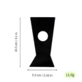 Black acrylic pottery trimming tool clay sculpting scraper with precise dimension marks. - Black #5