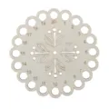 Organizzatore di filati da ricamo in legno supporto per punto croce rotondo 20 fori - Stile Intagliato Floreale Tondo(LT071-3) / Confezione da 1 Pezzo (Spessore 2mm)