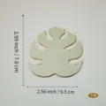 Tarjeta de sitio de espejo acrílico hoja de monstera, letrero de mesa boda y decoración. - 1 pieza estilo C