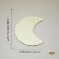Tarjeta de sitio de mesa de acrilico en forma de luna para decoracion de boda DIY y fiestas - 1 pieza estilo D