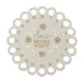 Organizer per filo da ricamo in legno con 20 fori e motivo matrimonio inciso per punto croce. - Stile di Testo Inciso Tondo(LT071-5) / Confezione da 1 Pezzo (Spessore 2mm)