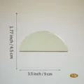 Tarjeta de Sitio Acrílico Semicírculo Mesa Boda DIY Decoración 9x4.5cm Transparente - 1 pieza estilo E