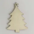 Ornement suspendu en bois de sapin de Noel, tranche de bois artisanale DIY pour decors. - Sapin de Noël / 10 pièces