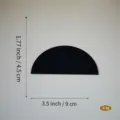 Tarjeta de lugar acrílica de semicírculo negro boda mesa letrero pieza de decoración. - 1 pieza estilo G