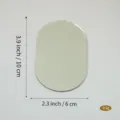 Tarjeta de sitio boda acrílico ovalada letrero de mesa DIY en blanco 10x 6cm - 1 pieza - Estilo N