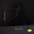 Plantilla de manija de tabla de cortar grande de acrilico transparente cocina guia - 1 unidad n.º 10