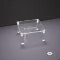 Clear acrylic display stand 3.1 inch square shelf for collectibles and figures desktop organizer. - Square Diameter 8cm