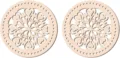 2pcs base de cesta de mimbre redonda de madera, fondo de madera DIY de 20cm para bolsos. - Estilo Hueco Corazón (LT116-4) / 2 Piezas/Juego