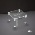 Clear acrylic display stand riser for figures jewelry cosmetics collectible items showcase 10cm - Square Diameter 10cm