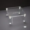 Transparent acrylic display riser stand for jewelry, action figures, cakes and collectibles. - Square Diameter 12cm