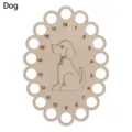 Wooden embroidery floss organizer with 18 holes and cute dog pattern cross stitch tool - Dog (LT090-6)