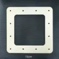 Unfinished wooden square base hoop frame for DIY crafts crochet basket making and wall decor. - Square / 15cm Diameter