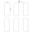 Set de rascadores de tartas de acrílico transparente con 6 diseños de bordes para glaseado suave. - Juego de 6 espátulas para tartas