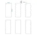 Set de 6 Rascadores de Pastel de Acrílico 240mm Transparente Peine Glaseado Herramienta - Juego de 6 espátulas para tartas (con orificios para colgar)