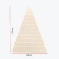 Wooden unfinished hanging wreath frame DIY geometric pegboard board craft supply 27cm - Triangle / 20x27cm