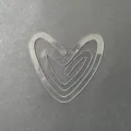 Fermaglio e segnalibro in acrilico trasparente a forma di cuore, cancelleria creativa per libri. - Segnalibro a Cuore