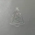 Graffetta trasparente in acrilico albero di natale, segnalibro creativo per ufficio. - Segnalibro Albero di Natale