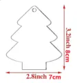 Transparenter Acryl Weihnachtsbaum Rohling DIY Hängeanhänger mit genauen Abmessungen. - Weihnachtsbaum / 10er Pack