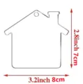 Transparenter Acryl-Haus-Rohling als DIY Weihnachtsbaum Hänger Dekoration Bastelschild. - Haus / 10er Pack
