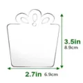Transparenter Acryl-Weihnachtsschmuck hängendes Schild im Geschenkedesign mit Maßen 2,7x3,5 Zoll - Geschenkbox / 10er Pack