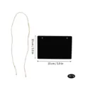 Black acrylic blank hanging chalkboard sign with jute rope for home and door decor - Style B
