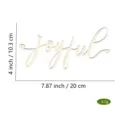 Wooden joyful letter cutout sign rustic hanging decor home wall ornament gift wood craft - Joyful (1 Wood Piece + 60cm Hemp Rope)