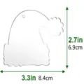 Transparenter Acryl Weihnachtsmannmütze Anhänger mit klaren Maßangaben für DIY Dekoration. - Hut / 10er Pack