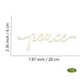 Wooden peace letter hanging sign rustic wooden word decoration for home party holiday decor - Peace (1 Wood Piece + 60cm Hemp Rope)