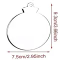 Transparente Acryl Weihnachtsbaum Deko Rohling DIY Haenger mit genauen Massangaben fuer Fest. - Dreieck Rund / 10er Pack