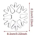 Transparenter Acryl Schneeflocke Weihnachtsbaum Hängeornament leere Feiertag Dekoration Anhänger - Schneeflocke / 10er Pack