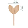 Wooden plant label seedling shaped marker stake, natural wood material for succulent garden decor. - 10 Pieces - No. 2