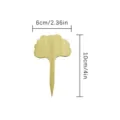 Wooden plant label stake with 6x10cm size, ideal for succulent flower pots and gardens. - 10 Pieces - No. 4