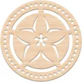 Wooden round hollow floral pattern bag base for DIY knitting, crochet supplies, and home decor. - Style 06 / 2 Pieces/Pack