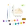 Kit de manualidades de pintura de casco de fútbol de madera DIY con 12 pinturas. - Set G (Tema de Casco)