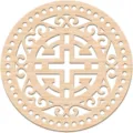 Wooden round hollow crochet bag base DIY knitted basket bottom wooden craft supply - Style 07 / 2 Pieces/Pack