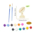 Set de manualidades de pintura DIY de trofeo de fútbol de madera con pinceles y botes de pintura. - Set I (Tema de Trofeo)