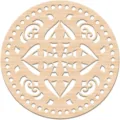 Wooden round hollow crochet basket bottom base DIY knitting craft bag making supply 2pcs - Style 11 / 2 Pieces/Pack