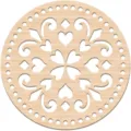2pcs Wooden Round Hollow Floral Bag Base Crochet Basket Bottom DIY Knitting Supplies Decor - Style 12 / 2 Pieces/Pack