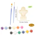 Kit de Pintura Trofeo de Baloncesto de Madera DIY con 12 Tarros de Pintura y Pinceles - Set S (Trofeo de Baloncesto)