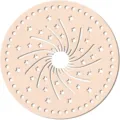 Wooden round crochet bag base with hollow star and spiral pattern for DIY knitting and crafts. - Style 21 / 2 Pieces/Pack