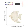 Kit de peinture artisanale DIY en bois non fini avec pots de peinture et pinceaux pour fete. - Style J Ensemble