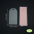 Etiqueta blanca de acrílico arqueado con cinta rosa para marcador de boda y fiesta - Modelo A (a granel sin cinta) (agujero en la parte inferior) / Mate por una cara