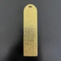 Marcador de libros en blanco de acrílico con purpurina dorada colgante DIY borla manualidad - Estilo A Amarillo