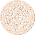 Fondo de cesta redondo de madera DIY con patrón de flores huecas para ganchillo y manualidades. - Estilo Flor(LT066-5) / 2 Piezas